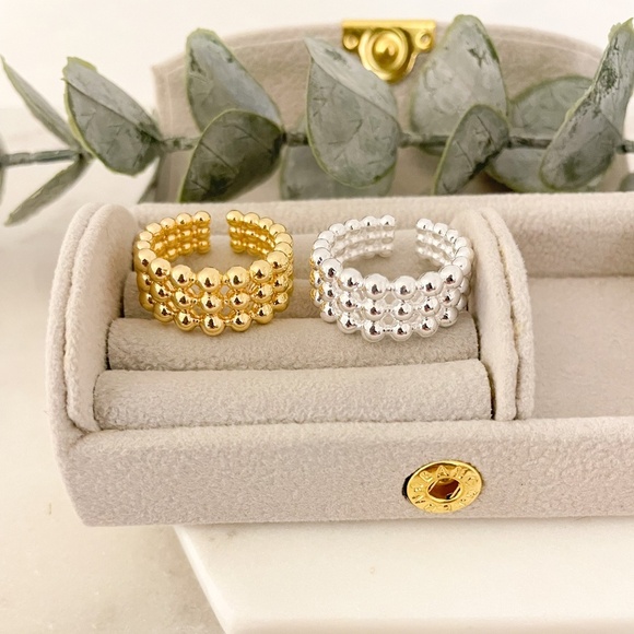 925 Sterling Silver Bead Ring Ball Ring Minimalist Ring Stackable Ring Band - Picture 4 of 10